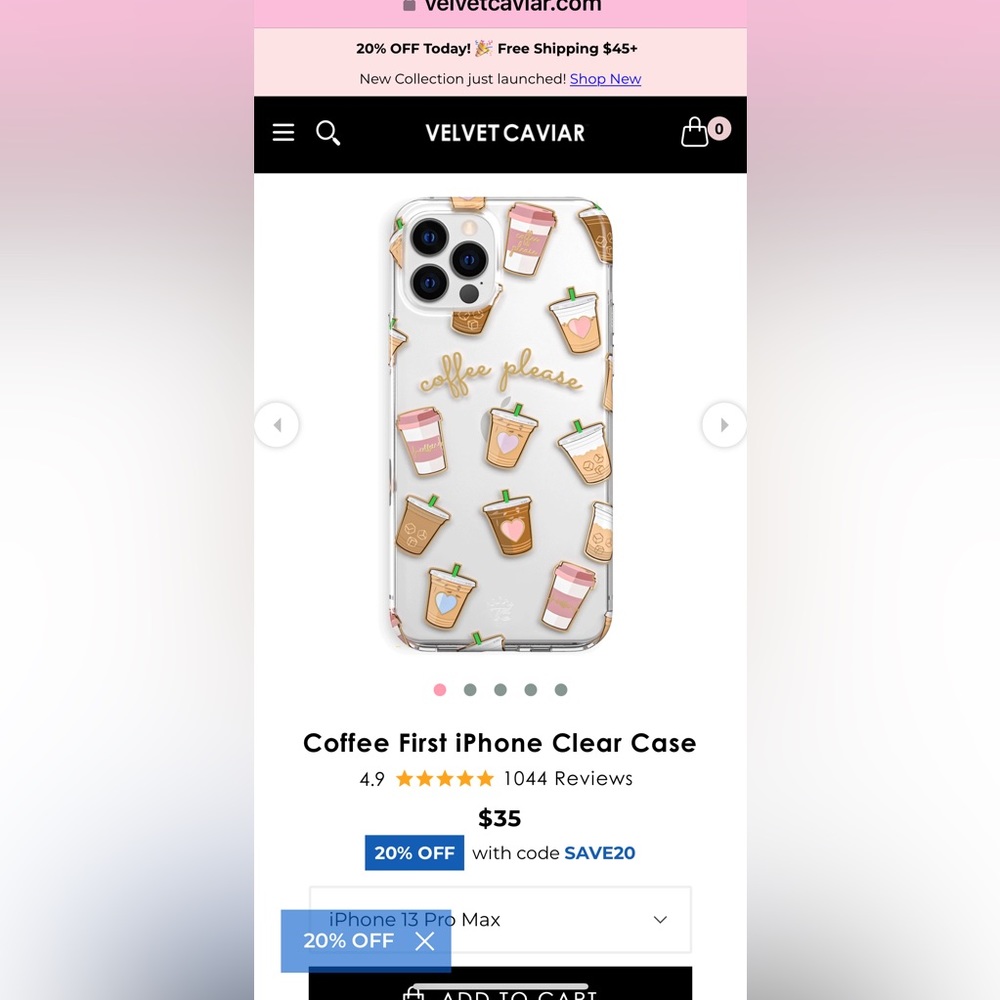Velvet Caviar I Phone 11 case w matching AirPod case.